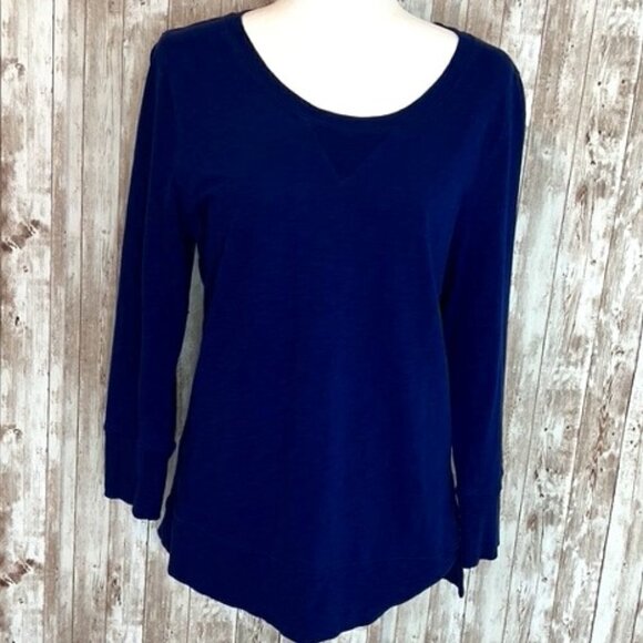 Women's J. Crew Blue Long Sleeve Shirt size Large - Picture 1 of 5